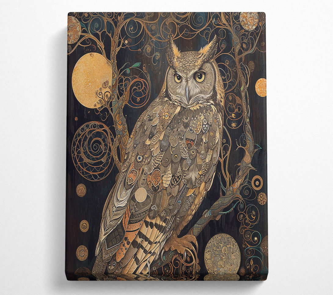  A Canvas Print of Owl In The Moonlight Canvas Print