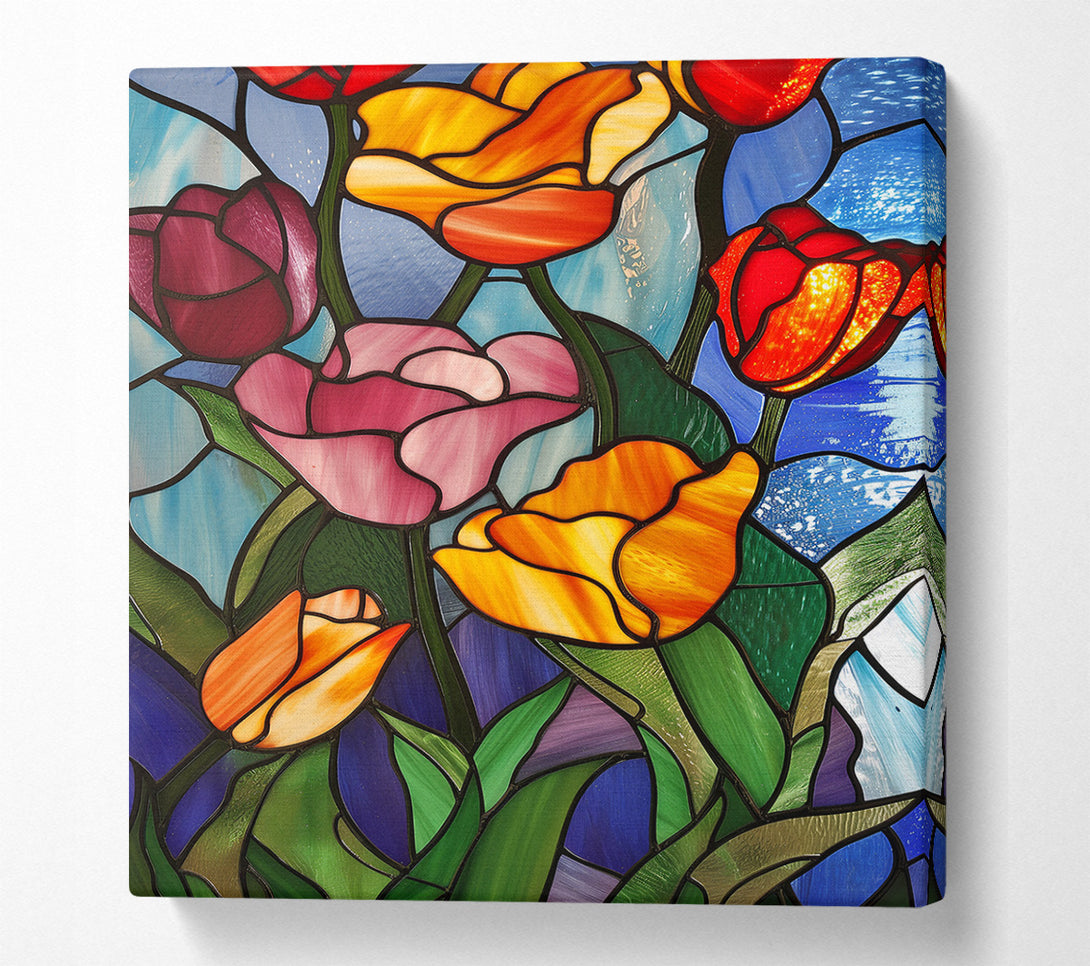  A Canvas Print of Tulips In Bloom Canvas Wall Art