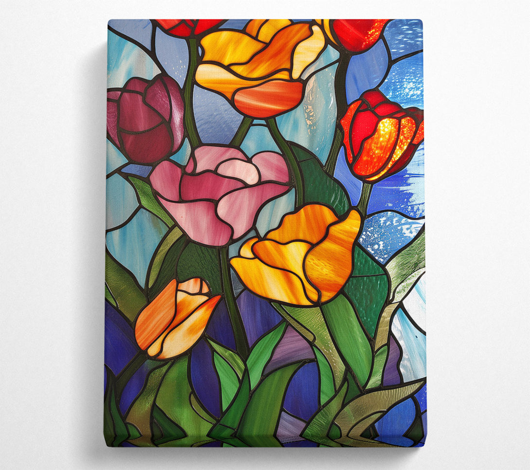  A Canvas Print of Tulips In Bloom Canvas Wall Art