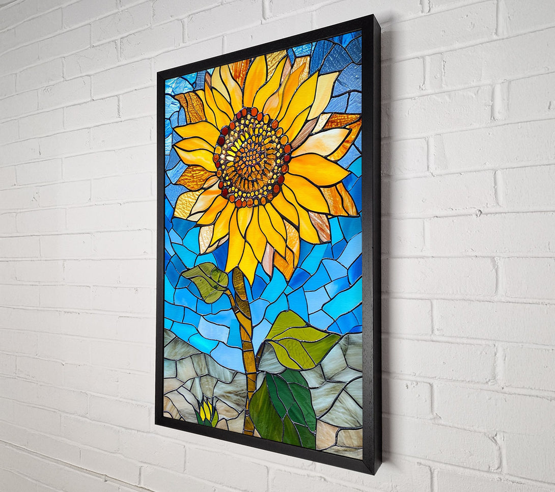  A Canvas Print of Sunflower Mosaic Canvas Art