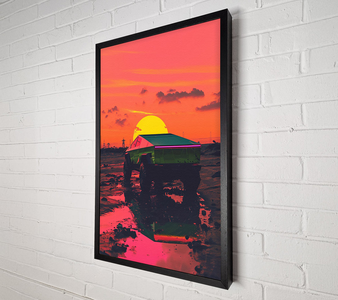  A Canvas Print of Pink Sunset Ride Canvas Print