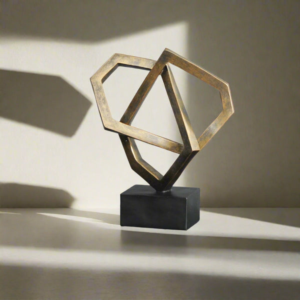 Antique Bronze Cubist Sculpture | Modern Art for Timeless Interiors