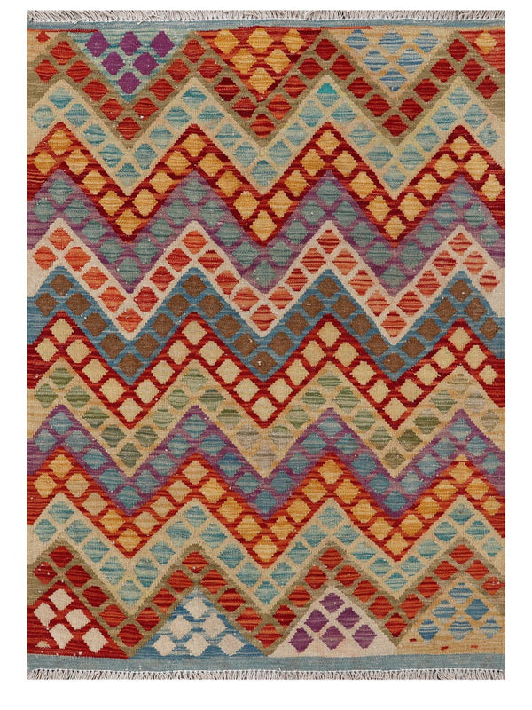 Maimana Afghanistan Kilim Rug - 144 x103 cm