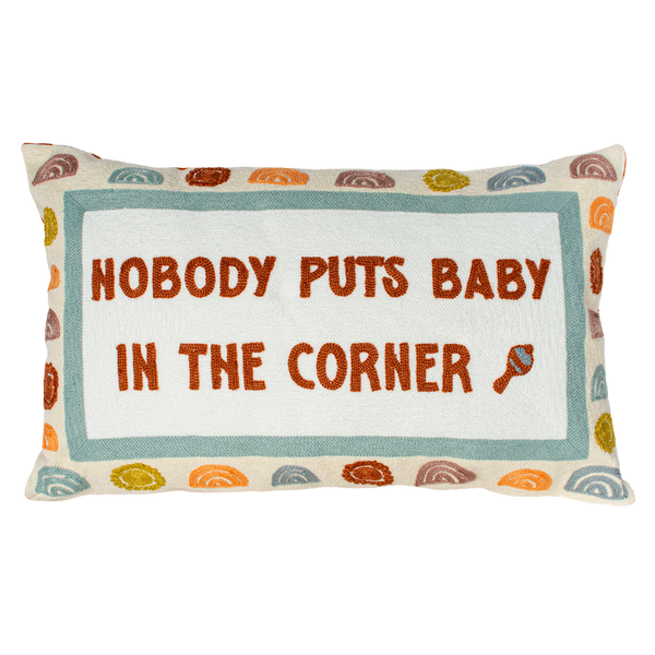 Nobody Puts Baby In The Corner Needlepoint Cushion