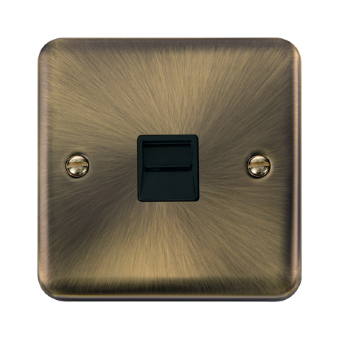 Scolmore DPAB120BK Click Deco Plus - Single Telephone Outlet - Master - Black