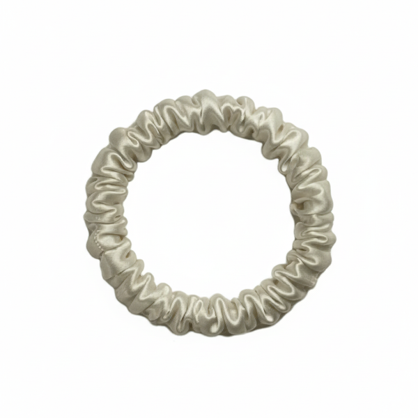 Champagne Silk Scrunchie - Skinny
