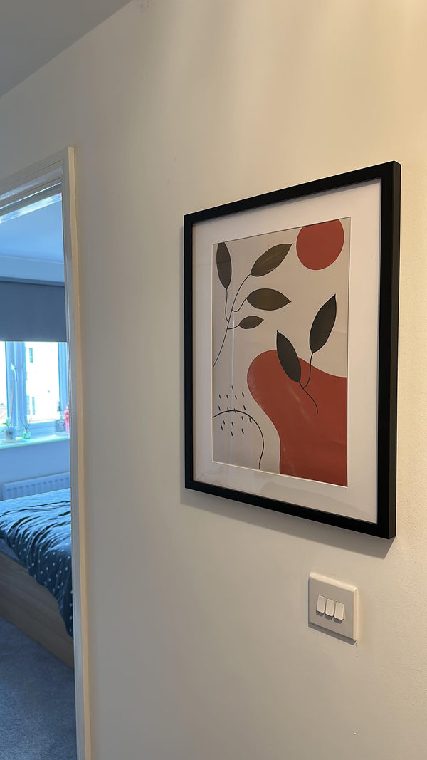 Plants & Shapes Minimalist Illustration Home Wall Decor Print