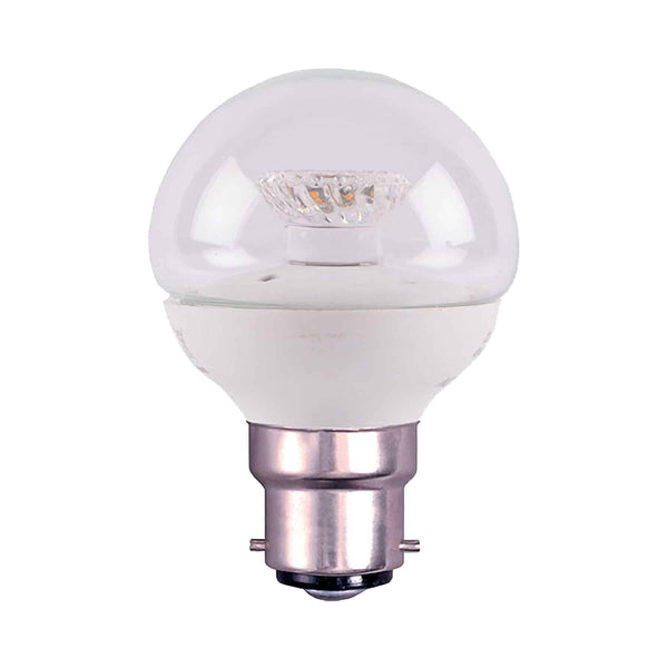 Bell 05708 Non-Dimmable 4W LED BC Bayonet Cap B22 Golfball Warm 2700K
  250lm Clear Light Bulb