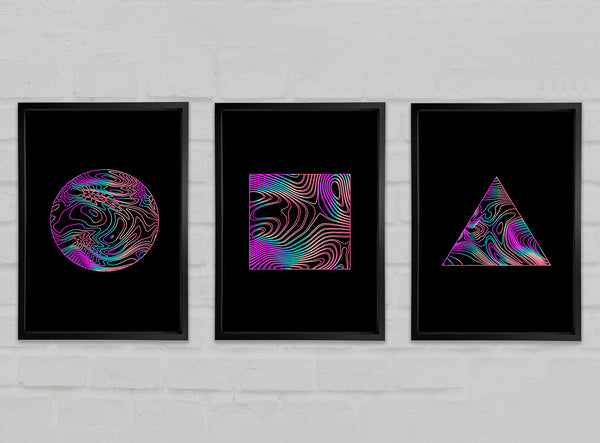 Neon Shapes Gallery Wall Art