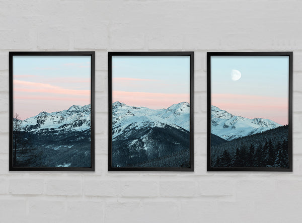 Snowy Mountain 3 Piece Prints