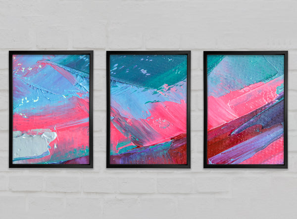 Pinselstriche blau und rosa
