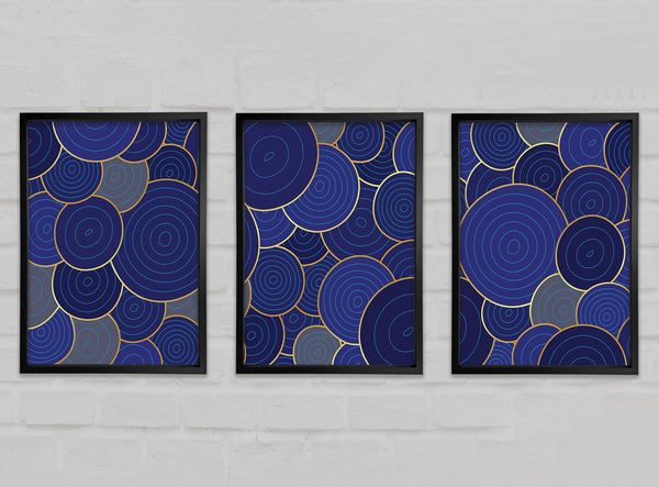 Blue Circle Adventure 3 Piece Prints