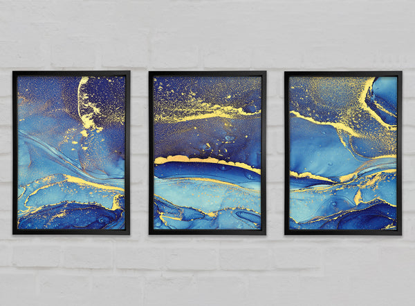 Deep Blueness of Life Glitter Gallery Wall Art