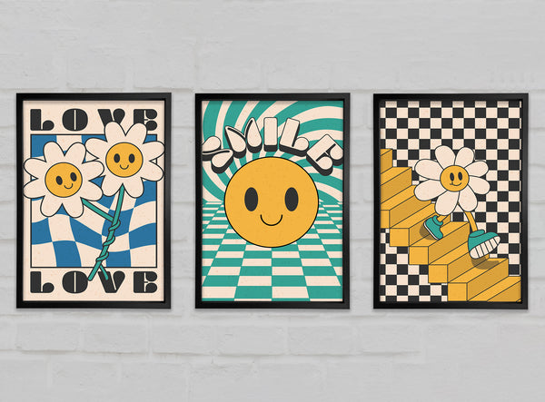 Love Daisies Set of 3 Framed Print