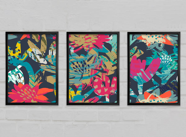 Flowers Grunge Gallery Wall Art