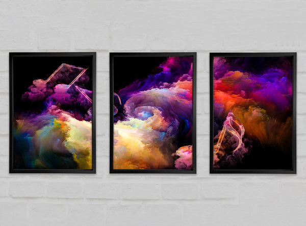 Musical Notes Cloud 3 Piece Prints