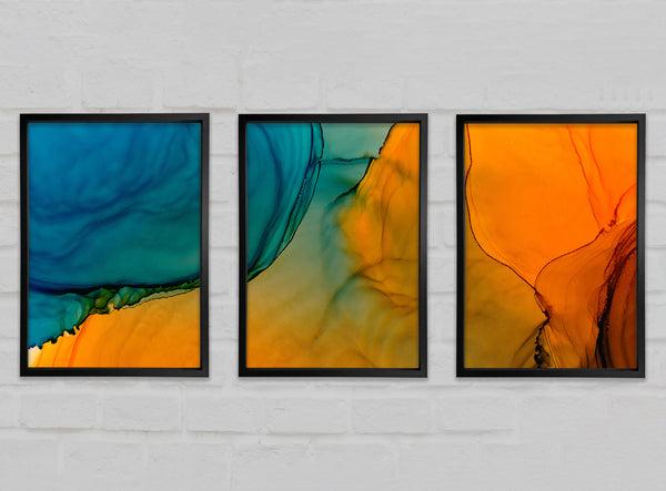 Ice and Fire Marble 3 Piece Prints