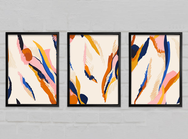 Bohemian Shapes Set of 3 Framed Print