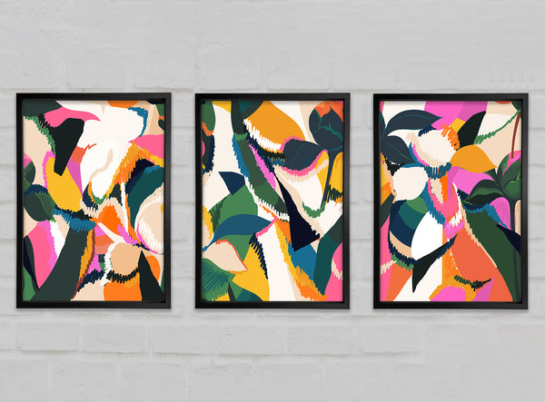 Flower Art Modern 3 Piece Prints