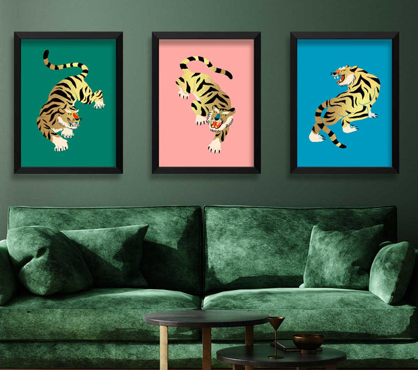 Trio aus Tigergold
