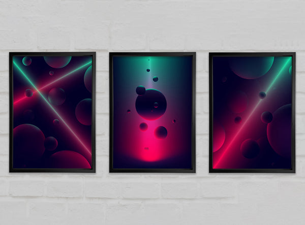 Lasers In Space 3 Piece Prints