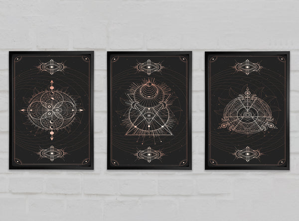 Lines Of Space 3 Piece Prints