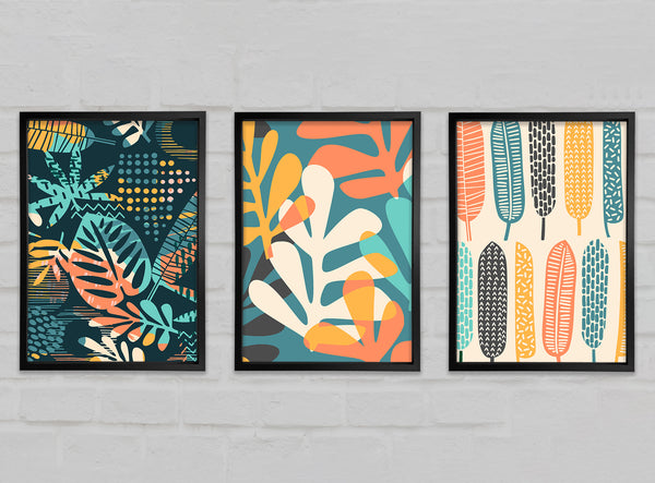Leaves And Feathers Gallery Wall Art