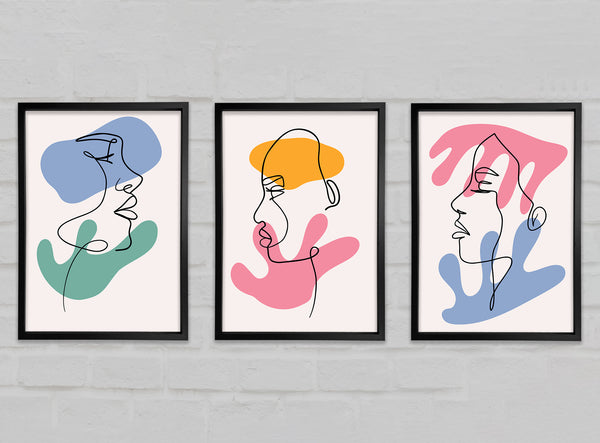 Line Art Blobs Gallery Wall Art