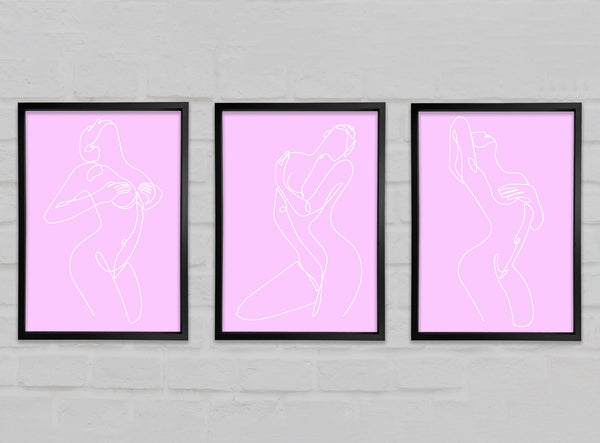 Modelinie Kunst Rosa Und Weiß