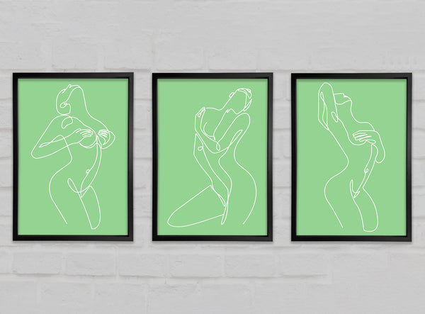 Fashion Line Art Green Gallery Wall Art