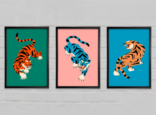 Trio Of Tigers Gallery Wall Art