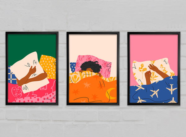 Im Staying In Bed 3 Piece Prints