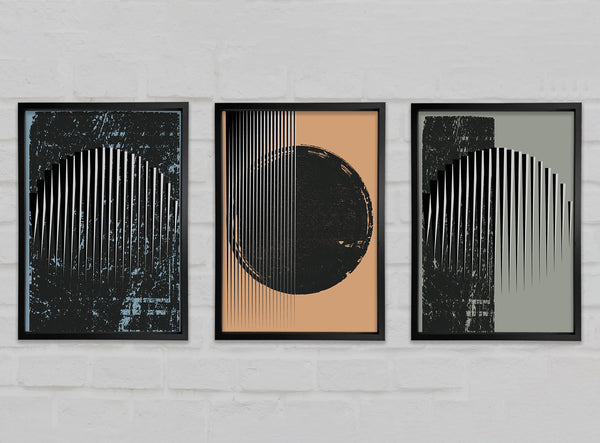 Rusted Discs 3 Piece Prints