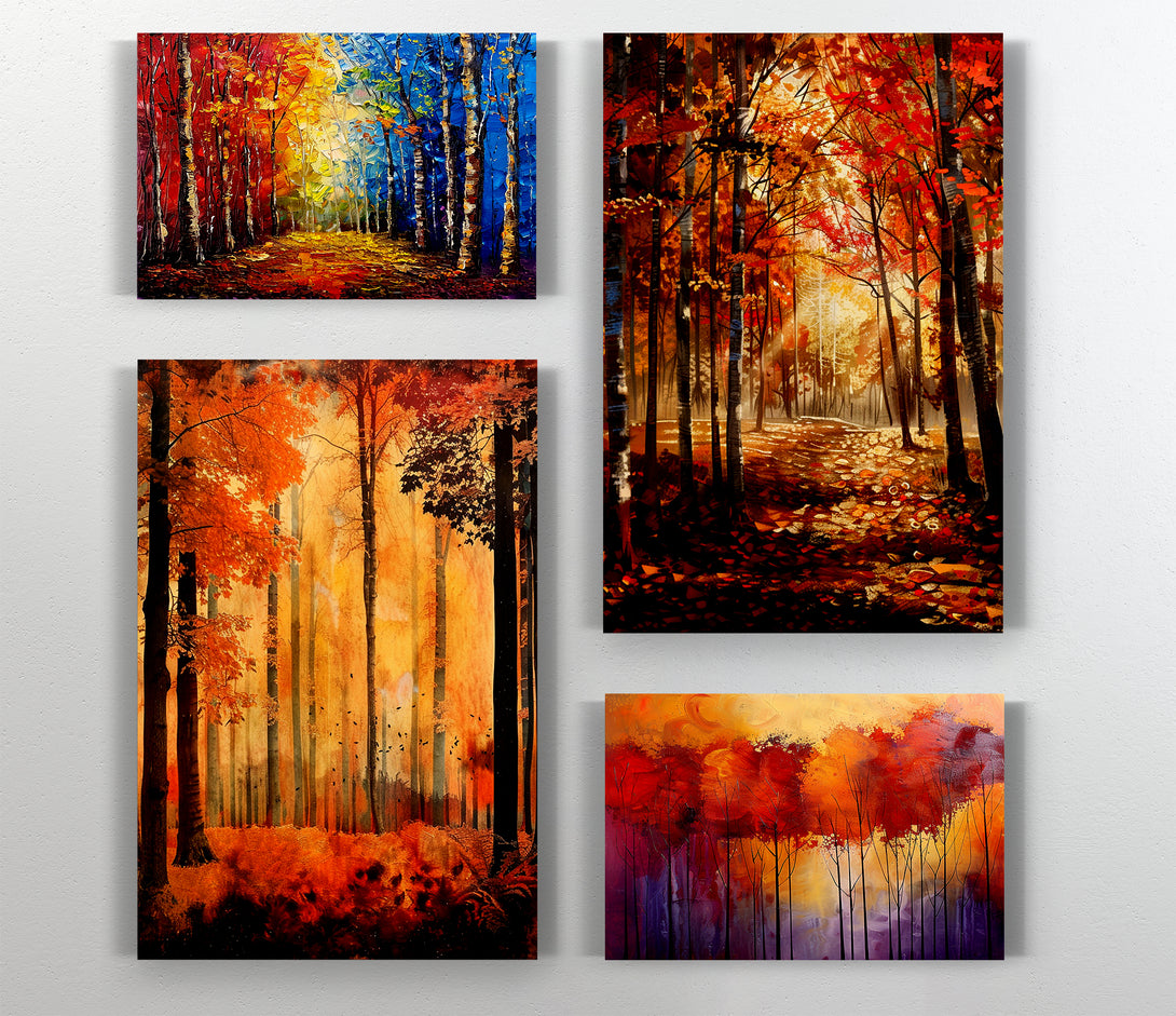 A Canvas Print of Autumn Forest Art Canvas Art