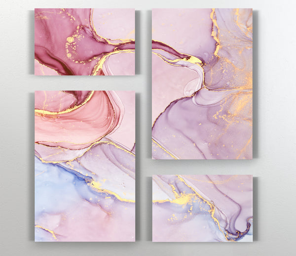  A Canvas Print of Deep Pink Marble Canvas Print