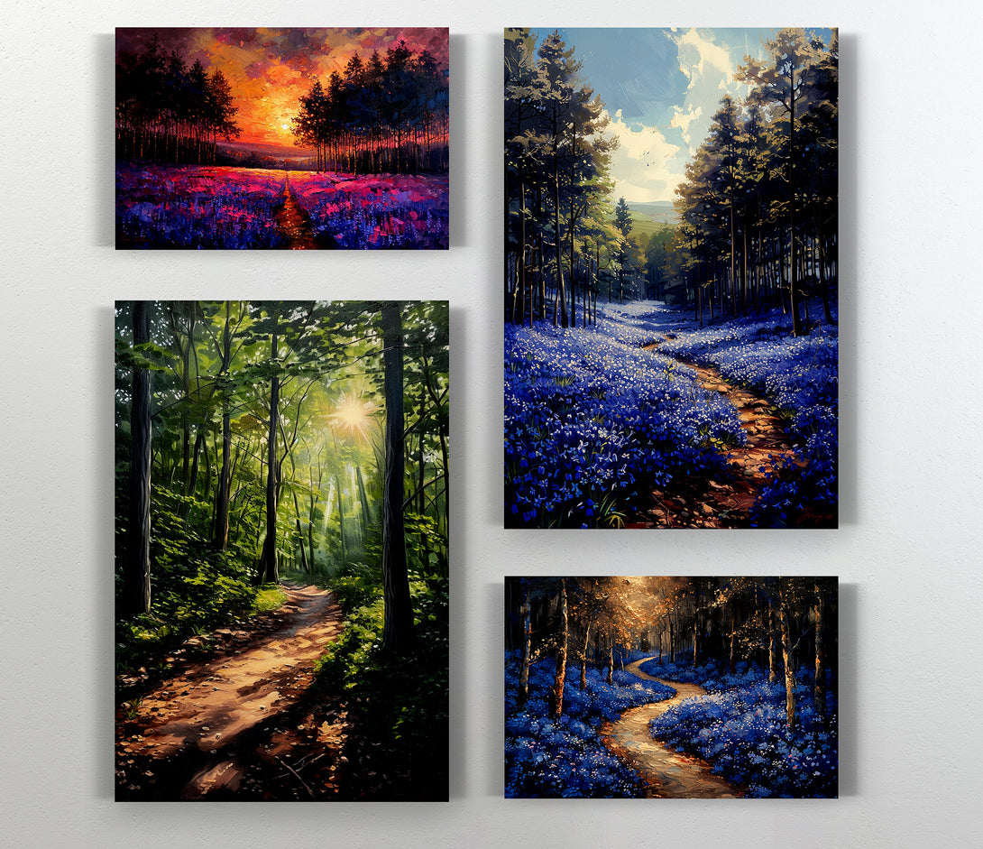  A Canvas Print of Woodland Watercolour Canvas Print