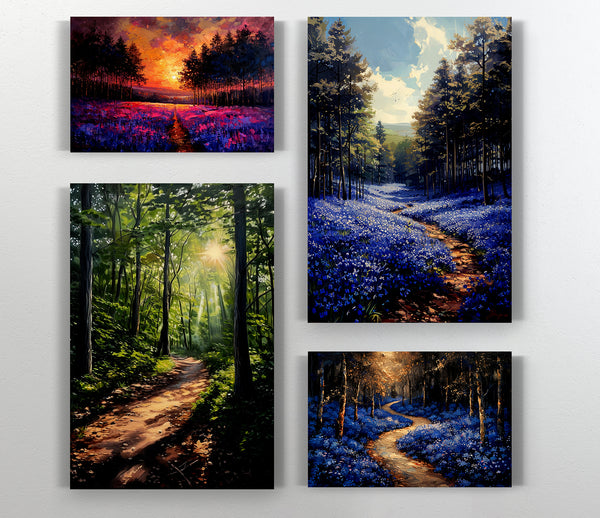  A Canvas Print of Woodland Watercolour Canvas Print
