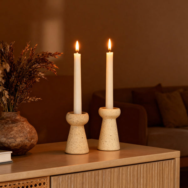 Tugu Ceramic Taper Candle Holders