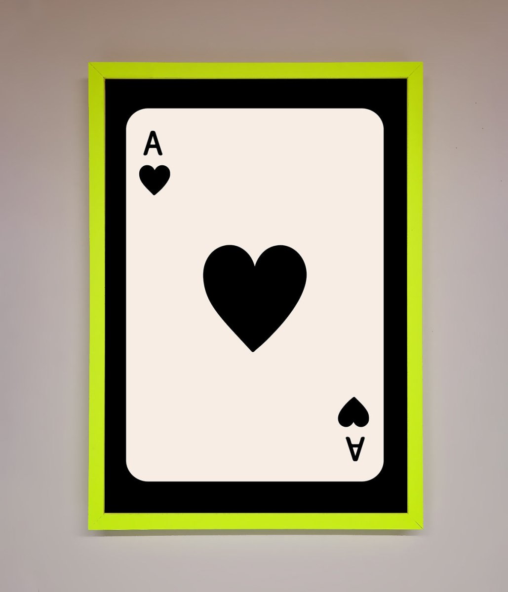 Ace Of Hearts Framed Poster - Zestio