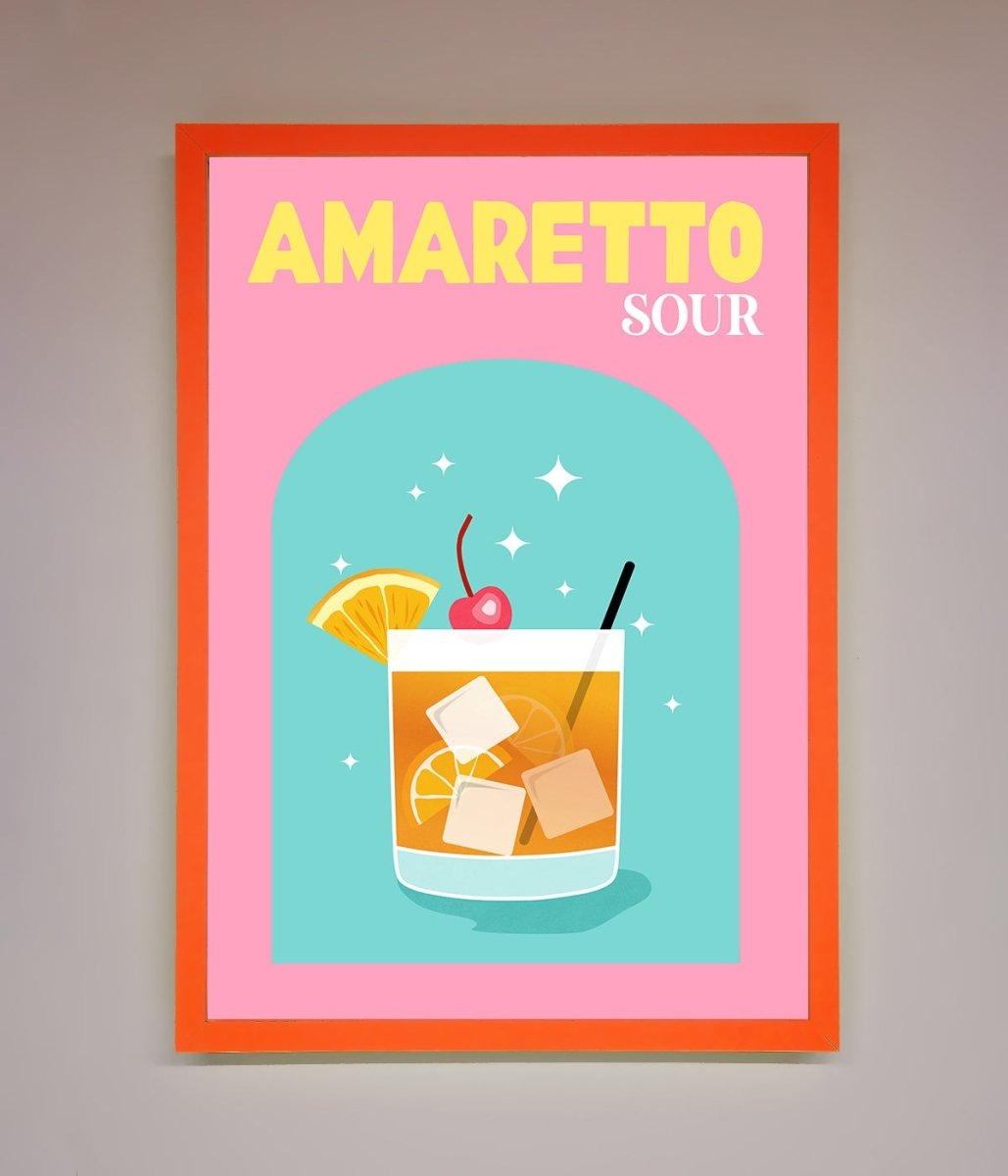 Amaretto Sour Cocktail Framed Wall Art - Zestio