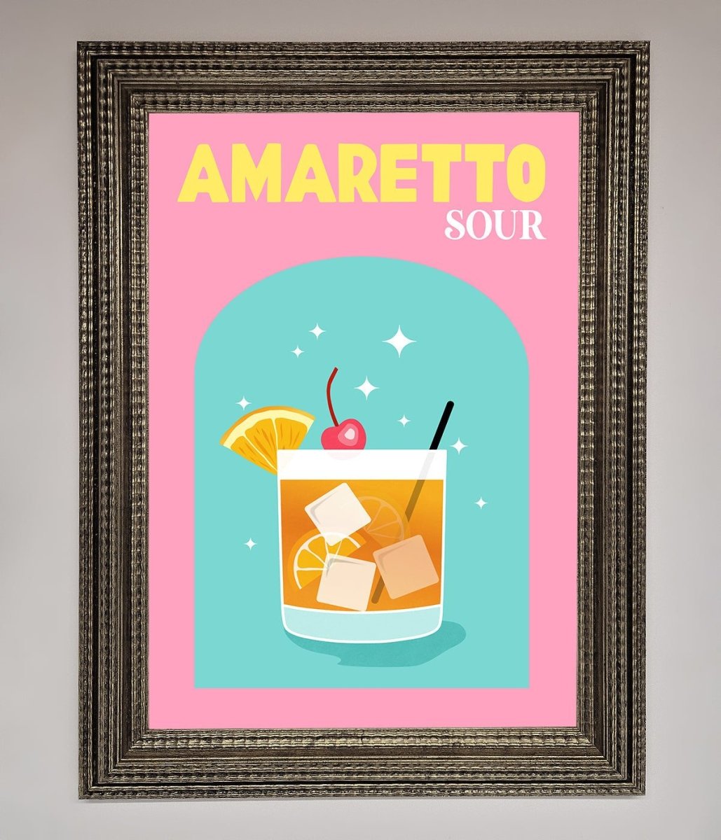 Amaretto Sour Cocktail Framed Wall Art - Zestio
