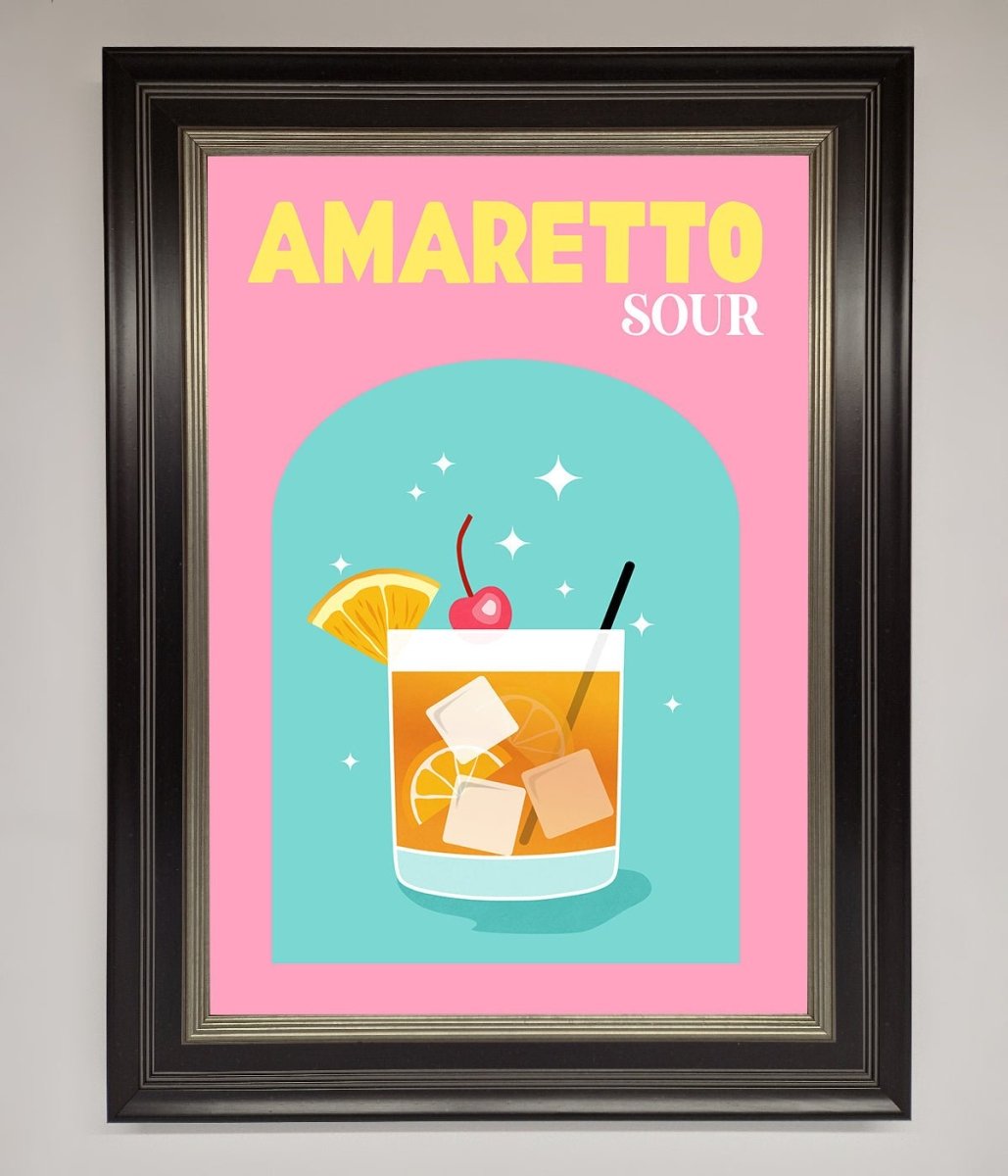 Amaretto Sour Cocktail Framed Wall Art - Zestio