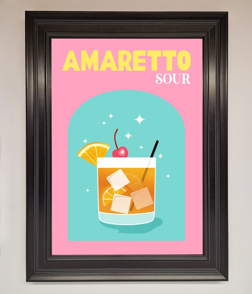 Amaretto Sour Cocktail Framed Wall Art - Zestio