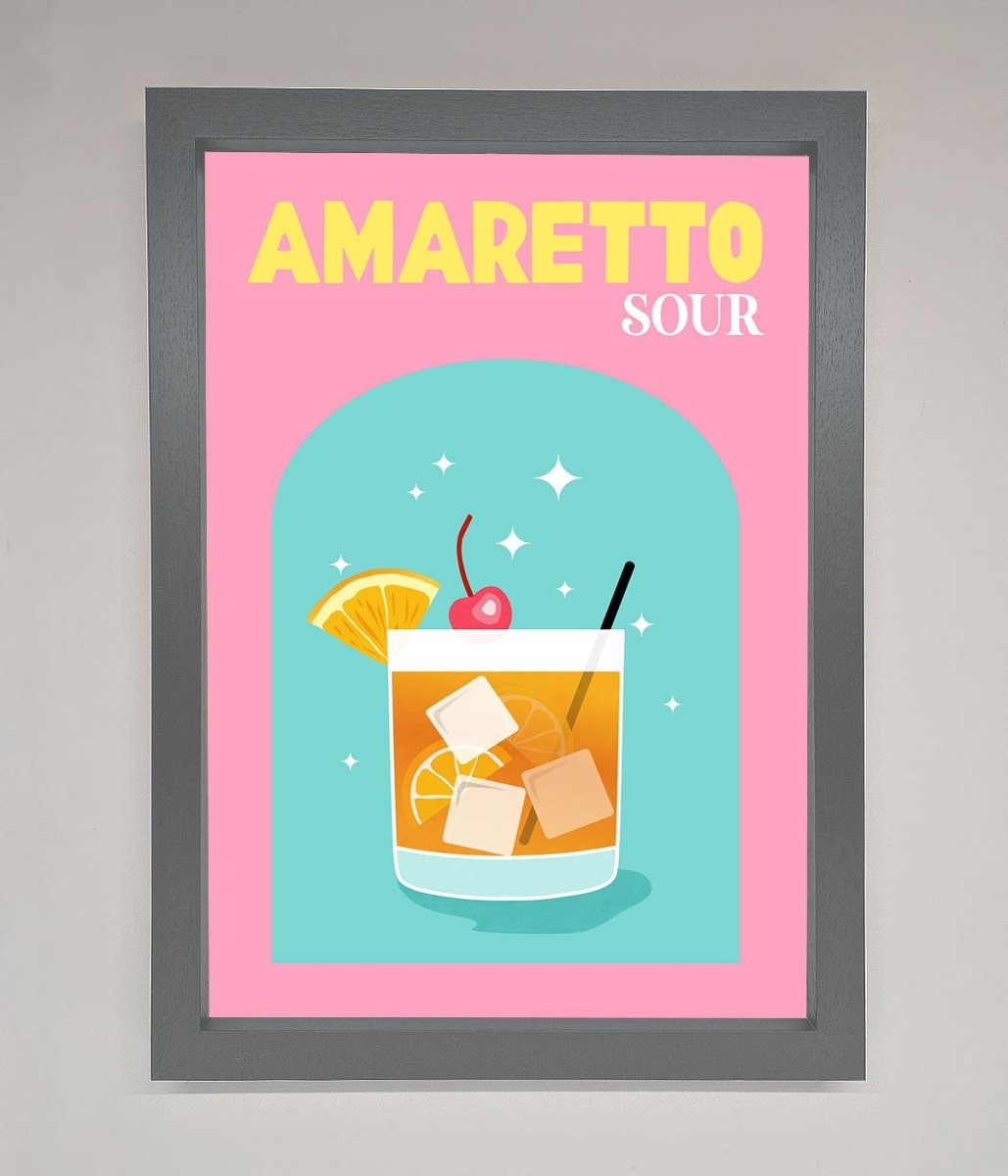 Amaretto Sour Cocktail Framed Wall Art - Zestio
