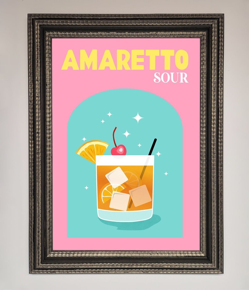 Amaretto Sour Cocktail Framed Wall Art - Zestio