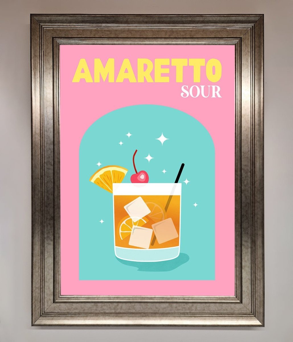Amaretto Sour Cocktail Framed Wall Art - Zestio