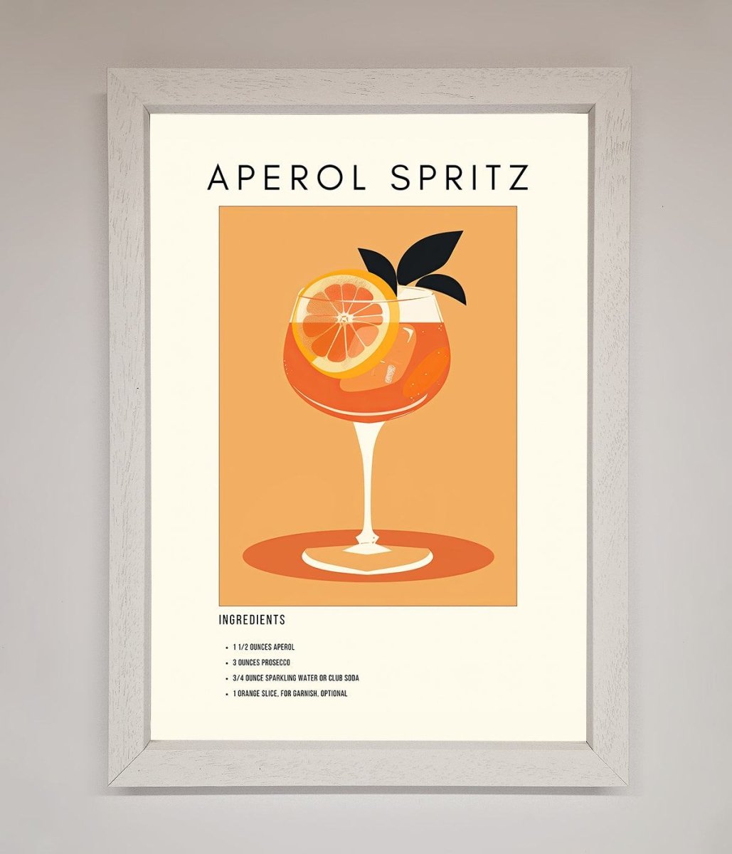 Aperol Spritz Cocktail Framed Print - Zestio