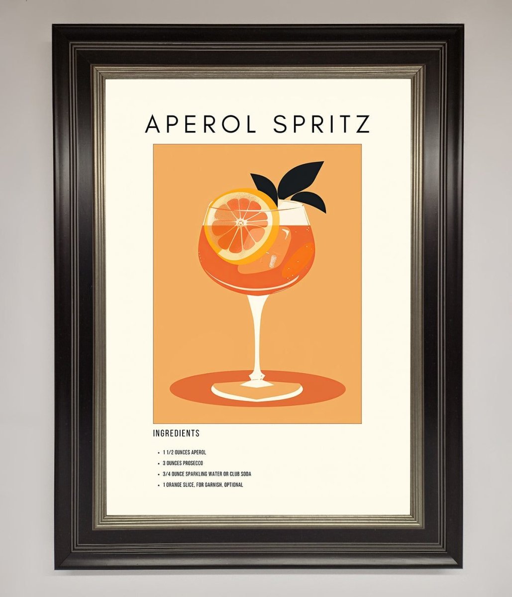 Aperol Spritz Cocktail Framed Print - Zestio