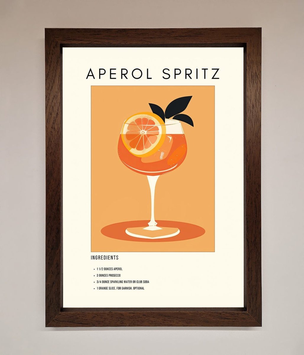 Aperol Spritz Cocktail Framed Print - Zestio
