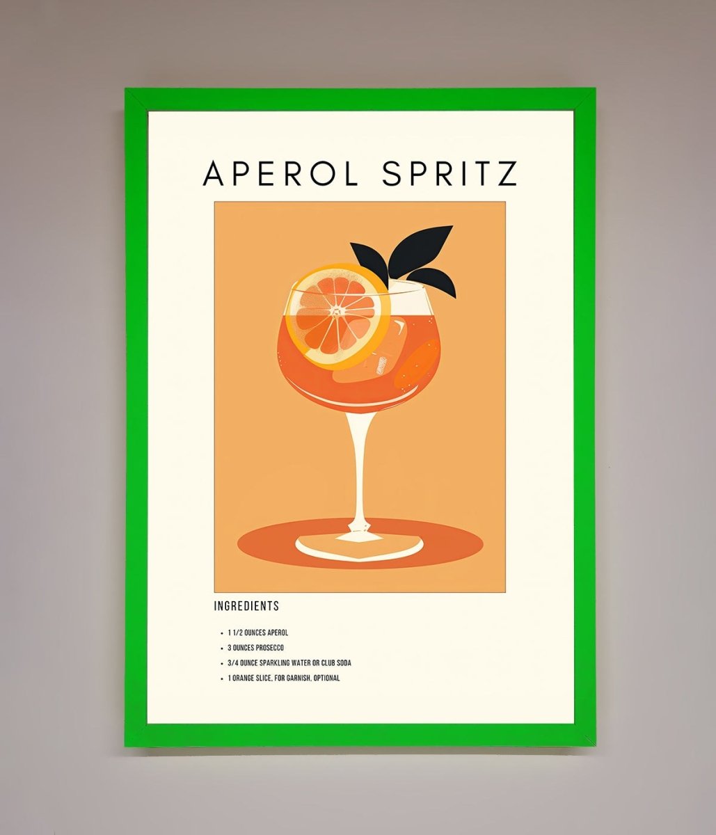 Aperol Spritz Cocktail Framed Print - Zestio